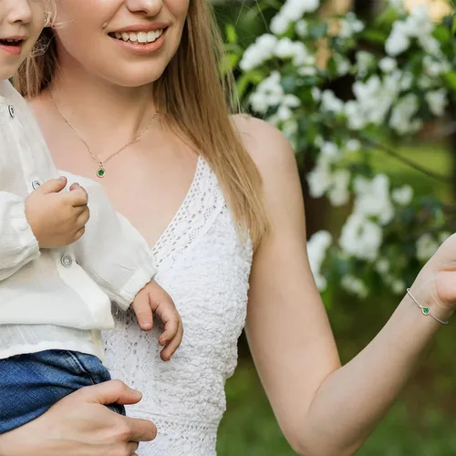 Miniatura 4 de FANCIME Pulsera de Amor de Plata de Ley 925 Pulseras de Piedra Natal Infinita para Mujeres, Joyería Fina, Regalos de Cumpleaños y Navidad para Ella