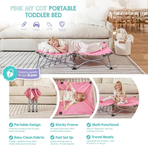 Miniatura 3 de Regalo My Cot® Cama Portátil para Niños Pequeños, Rosa