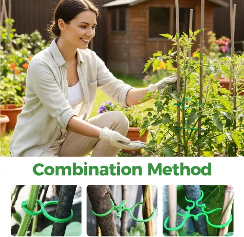 Miniatura 7 de Clips de soporte para plantas, clip de plástico seguro para plantas, clips de enrejado para tomate, uva, vid, verduras, clip de fijación de plantas