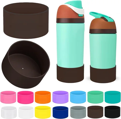 Miniatura 20 de 2 botas protectoras de silicona compatibles con Owala Kids de 16 onzas y 14 onzas, accesorios para 12 onzas, antideslizantes, resistentes a