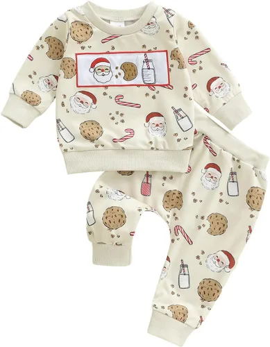 Miniatura 118 de Conjunto de camisa larga y divertida para bebé niño y niña, ropa de primera Navidad, 6, 12, 18, 24 meses, 2T