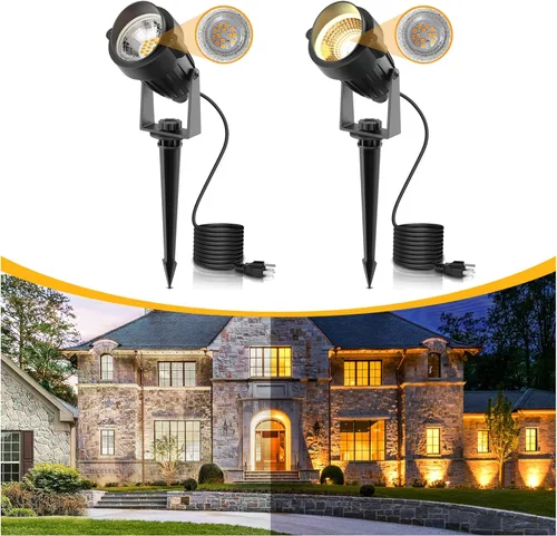 Miniatura 14 de L LOHAS LED Foco Navideño para Exterior, Luces Rojas para Patio, Encendido/Apagado Automático 5W 120V Iluminación de Paisaje para Casa