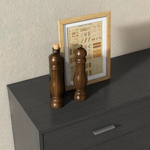 Miniatura 6 de Panana Cómoda para dormitorio con cajones de 5/6, cómoda de madera, organizador de almacenamiento para dormitorio, sala de estar, pasillo, guardería