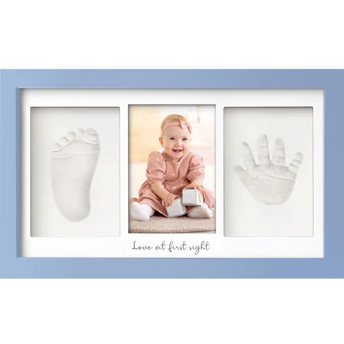 Miniatura 22 de KeaBabies Kit de manos y huellas para bebé, marco de recuerdo de huellas de mano de arcilla, marco de fotos para recién nacido, regalos SALMÓN