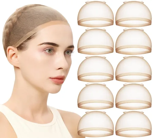 Miniatura 10 de Teenitor 20 gorras de peluca HD, gorras de peluca para mujer con encaje frontal, gorra de media, gorra de peluca transparente, gorras de peluca