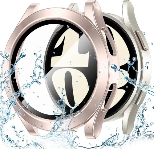 Miniatura 26 de Goton - Funda impermeable para Samsung Galaxy Watch 5 y 4 y FE, protector de pantalla de 40 mm con vidrio templado, 1 paquete de funda dura de PC