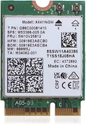 Miniatura 11 de Adaptador WiFi 6 AX200 Tarjeta WiFi 802.11ax M.2 de doble banda para PC Hasta 2.4 Gbps Sin vPro Compatible con Bluetooth 5.2 e Intel, AMD