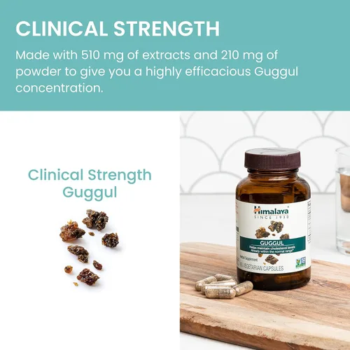 Miniatura 5 de Himalaya Guggul - Soporte hepático a base de hierbas para desintoxicación hepática, colesterol, soporte HDL y LDL, vegano, sin OMG, sin gluten, 720