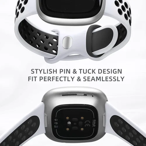 Miniatura 3 de Maledan Correas deportivas transpirables para Fitbit Versa 3/4, Sense/Sense 2, correas de repuesto para hombres y mujeres, accesorios para relojes