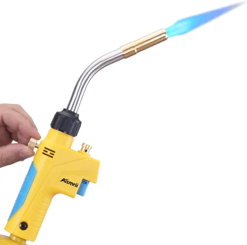 Antorcha de Gas MAPP/MAP/PROPANO, Cabeza de Antorcha, Uso para Soldadura, Conexión de Tubo de Cobre, Temperatura Máxima 3600℉ (1300℃)