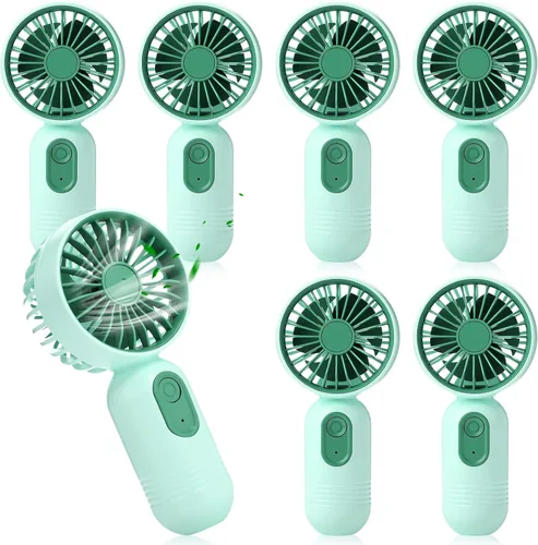 Miniatura 37 de Rossesay Miniventilador portátil a granel, lindo ventilador de mano ligero, pequeño ventilador personal de mano y pestañas de 3 velocidades