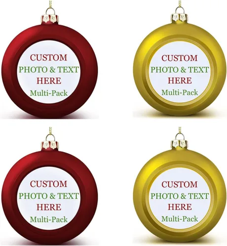 Miniatura 8 de Adornos de Navidad personalizados, texto fotográfico, haz tu propio adorno de cerámica de porcelana, regalo de recuerdos para decoración de Navidad