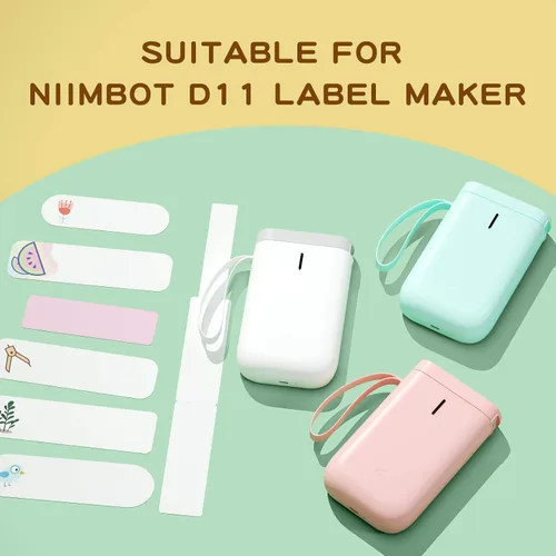 Miniatura 4 de Cinta para hacer etiquetas NIIMBOT D11 D110, 130 etiquetas/rollo, blanca, 14 X 50mm, cinta de etiquetas térmica para escuela, hogar, oficina