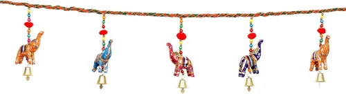 Miniatura 2 de Guirnalda Toran Bandanwar para colgar en la pared para puerta con pompones, decorativo para interiores y exteriores, decoración del hogar, oficina
