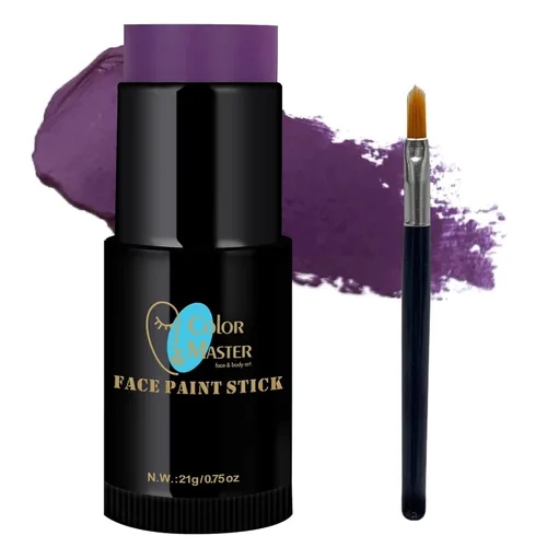 Miniatura 11 de ColorMaster - Pintura en barra negra para rostro y cuerpo, 0.75 onzas, crema retorcida para ojos de béisbol, pintura facial de fútbol, disfraces