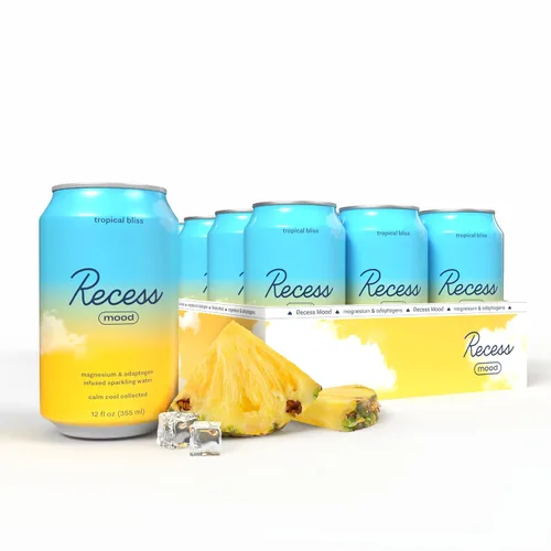 Miniatura 44 de Recess Mood - Bebida calmante con suplemento de magnesio, 12 onzas (Vainilla Naranja, paquete de 12)
