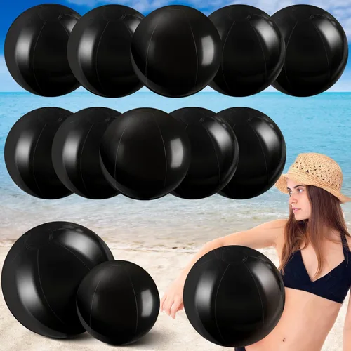 Sinmoe 12 Piezas Pelotas de Playa Inflables Grandes Gigantes Blancas a Granel Sólidas para Piscina de Natación Flotantes Pelotas Inflables de