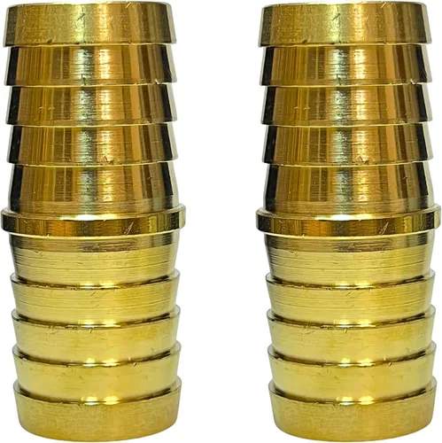 2 unids latón manguera de latón empalmador empalmador de 1 pulgada manguera de púas Unión Euqal acoplador de púas redondo adaptador de unión por CX