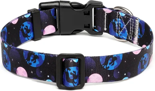 Miniatura 172 de Mercano Collar ajustable para perro, patrones de diseño especial, nailon suave, cómodo y resistente, collar para mascotas para perros pequeños