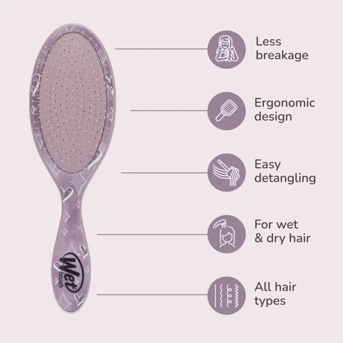 Miniatura 4 de Wet Brush - Cepillo desenredante Original, Stitch & Angel (Disney Love), con cerdas ultrasuaves IntelliFlex, cerdas desenredantes que se deslizan a