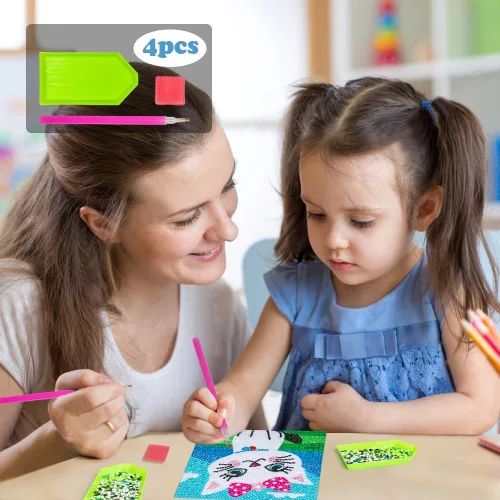 Miniatura 2 de Labeol Kits de arte de diamantes para niños, manualidades para niñas de 6 a 8 a 10 a 12 años, fáciles de hacer tú mismo, creativas calcomanías