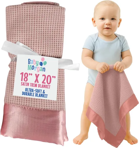 Miniatura 16 de Manta térmica de punto gofre, mini manta suave y transpirable para recién nacidos y bebés, para niños pequeños para cochecitos, viajes, siestas