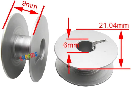 Miniatura 4 de ckpsms Marca: 5 fundas de bobina estilo L y 20 bobinas de aluminio estilo L compatibles con/reemplazo para JUKI Brand CONSEW Brand Singer