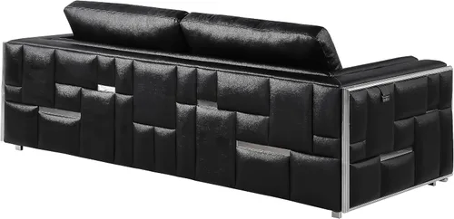 Miniatura 17 de Blackjack Furniture Catania - Moderno juego de sofá de cuero italiano de grano superior para sala de estar con marco de madera dura secada al horno
