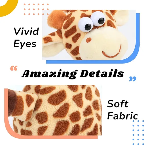 Miniatura 5 de Hopearl Talking Giraffe Repeats What You Say Shaking Head Juguete eléctrico interactivo animado de peluche para niños pequeños, 9.5 pulgadas