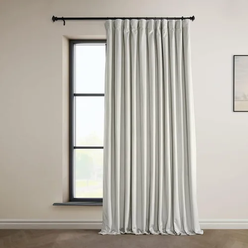 Miniatura 25 de HPD Half Price Drapes Signature - Cortinas opacas de terciopelo extra anchas para dormitorio (1 panel), 100 pulgadas de ancho x 84 pulgadas de Verde
