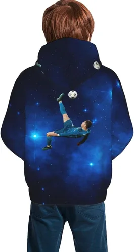 Miniatura 2 de Luja Dling Ronaldo #7 - Sudadera con capucha para adolescentes con bolsillo