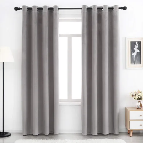 Miniatura 28 de SPXTEX Cortinas Opacas de Terciopelo Verde - 84 Pulgadas de Largo, Bloqueo de Luz, Parte Superior con Ojales, Aislamiento de Calor, Térmico