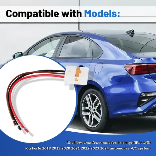 Miniatura 3 de Repuesto del conector del motor del ventilador para 97113-G2000, compatible con KIA Forte 2018-2024 Direct Plug Play con arnés de coleta de 4