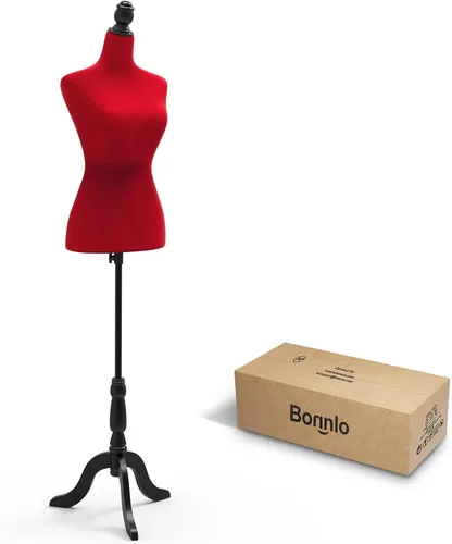 Miniatura 9 de Bonnlo Forma de vestido femenino con forma de maniquí pinable con base de trípode de madera (beige, 10-12)