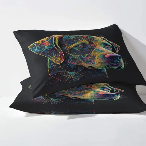 Miniatura 3 de Labrador Sheets tamaño individual, sábanas para perro, sábanas y fundas de almohada estampadas de 3 piezas, sábana bajera ajustable de microfibra