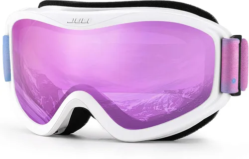 Miniatura 9 de Juli - Gafas de esquí, snowboard y patinaje, para hombres y mujeres Marco blanco naranja (vlt 13%) lente