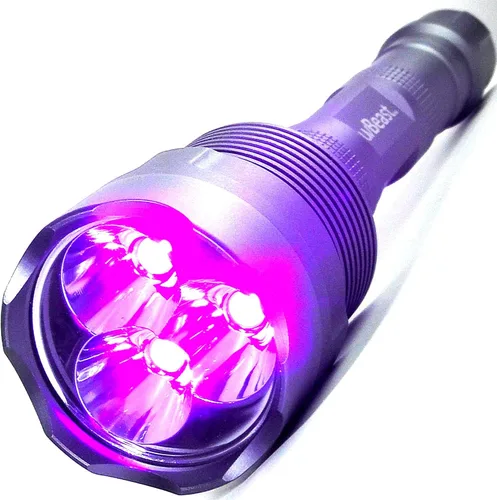 uvBeast V3 385-395nm Linterna UV de luz negra - LEDs de banda ancha triple mejorados de alta potencia, mejores para uso profesional/comercial -