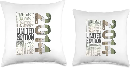 Miniatura 3 de Limited Edition Vintage 2014 Retro Birthday Throw Pillow