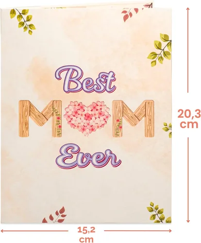 Miniatura 2 de Paper Love Frndly - Tarjeta desplegable 3D para el día de la madre, la mejor mamá del mundo, para madre, esposa, cualquier persona, 100% reciclada