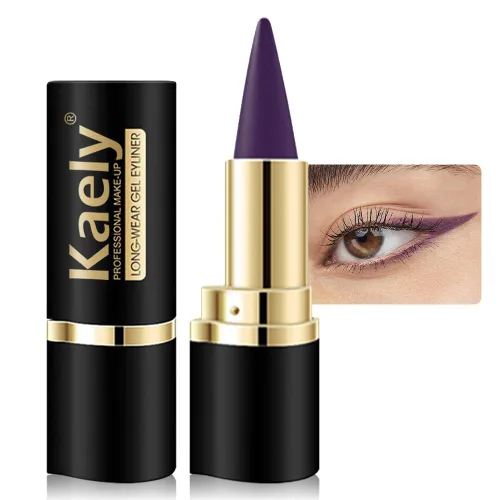 Miniatura 24 de evpct Delineador de ojos de gel negro y marrón 2 en 1, impermeable, a prueba de manchas, para Waterline, juego de pomadas de crema de cejas
