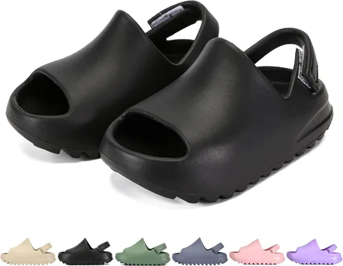 Sandalias de verano para niños pequeños, sandalias antideslizantes para la ducha, playa, piscina, sandalias blancas para niños y niñas, zapatos de