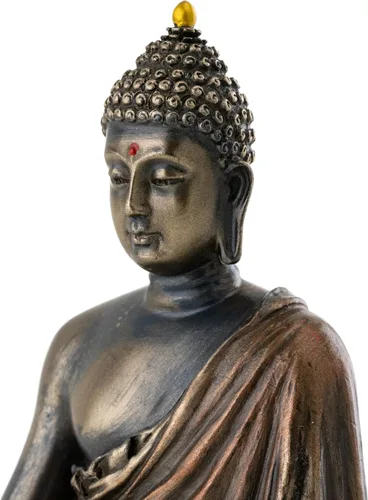 Miniatura 5 de Top Collection Estatua de Buda de la medicina, escultura de Buda de curación en bronce fundido en frío de primera calidad, figura coleccionable