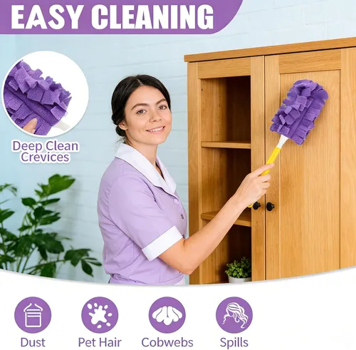 Miniatura 5 de Recambio de plumero reutilizable, repuesto de plumero reutilizable, plumeros de forro polar reutilizables, plumeros planos de plumas, almohadillas 1