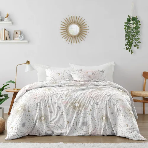 Miniatura 10 de Sweet Jojo Designs Juego de edredón individual de 2 piezas (arcoíris bohemio rosa) para niñas, niños, ropa de cama para niños, ropa de cama en una
