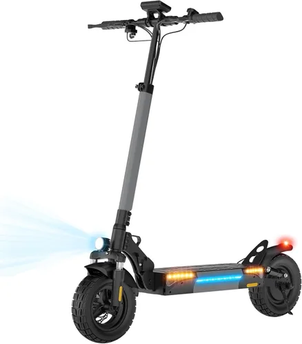 Scooter eléctrico para adultos, velocidad de 38/28 MPH, rango de 55/28 millas, potente motor de 2400/1000 W, neumáticos todoterreno de 10 pulgadas,