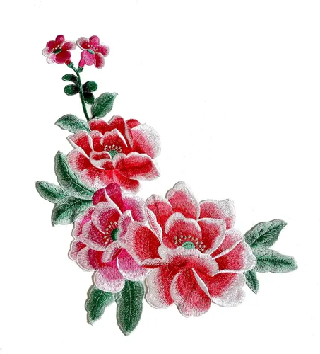 Miniatura 8 de Parches florales bordados para coser en ropa, chaquetas, sombreros, decoración de bricolaje (orquídea rosa)