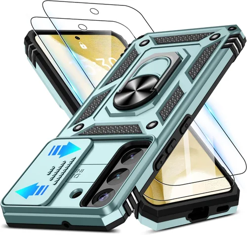 Miniatura 39 de ATUMP Funda para OnePlus Nord N200 5G con protector de pantalla HD con cubierta para cámara deslizante, soporte de anillo de rotación de 360°