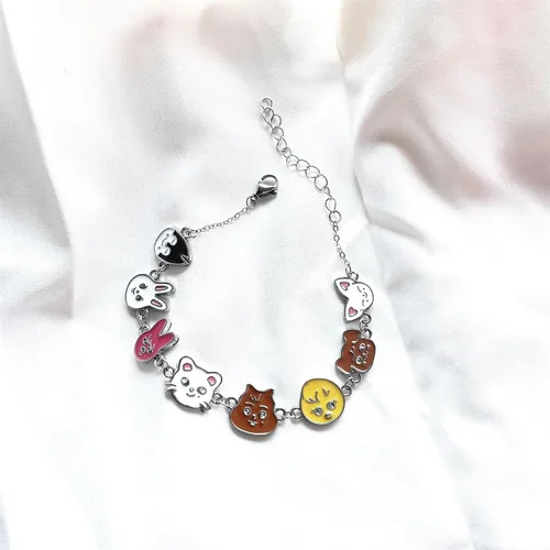 Miniatura 2 de FATKAKI Stray Kids Skzoo Pulsera Kpop Charm Pulseras Kawaii Animales Dibujos Animados Multicolor Brazaletes para Niñas Niños