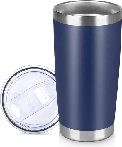 Miniatura 20 de Vaso Térmico de 20 oz de Acero Inoxidable Vasos Térmicos a Granel con Tapa Aislamiento de Doble Pared Tazas de Café Térmicas para Bebidas Calientes