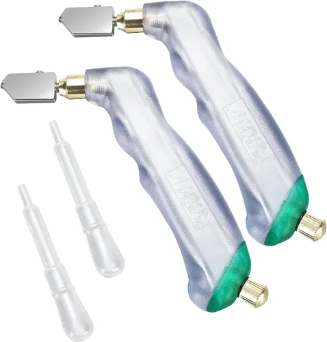 Miniatura 7 de NewShark Empuñadura de pistola de vidrio (0.19 pulgadas - 0.59 pulgadas), agarre ergonómico, herramienta de corte de vidrio de carburo de tungsteno
